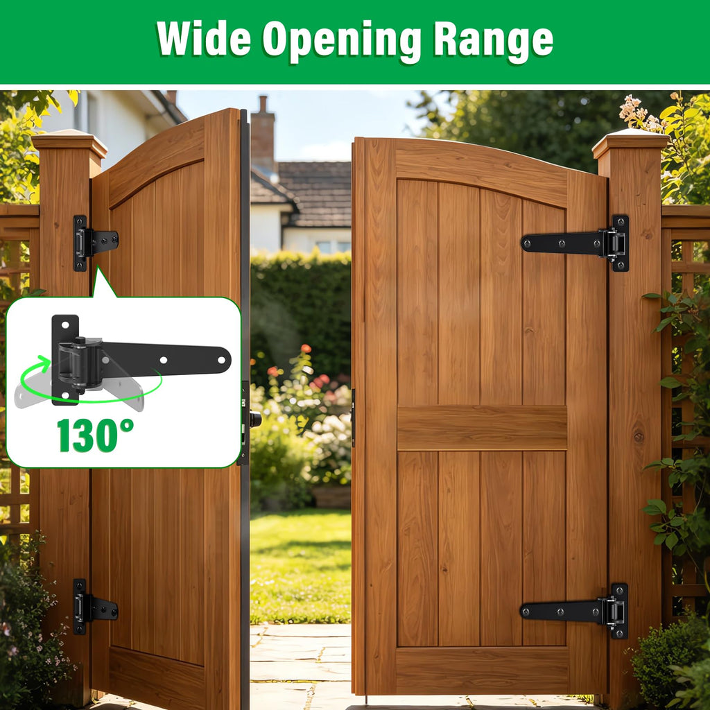 Heavy Duty Gate Hinges for Farm & Driveway Gates, 2 Pack