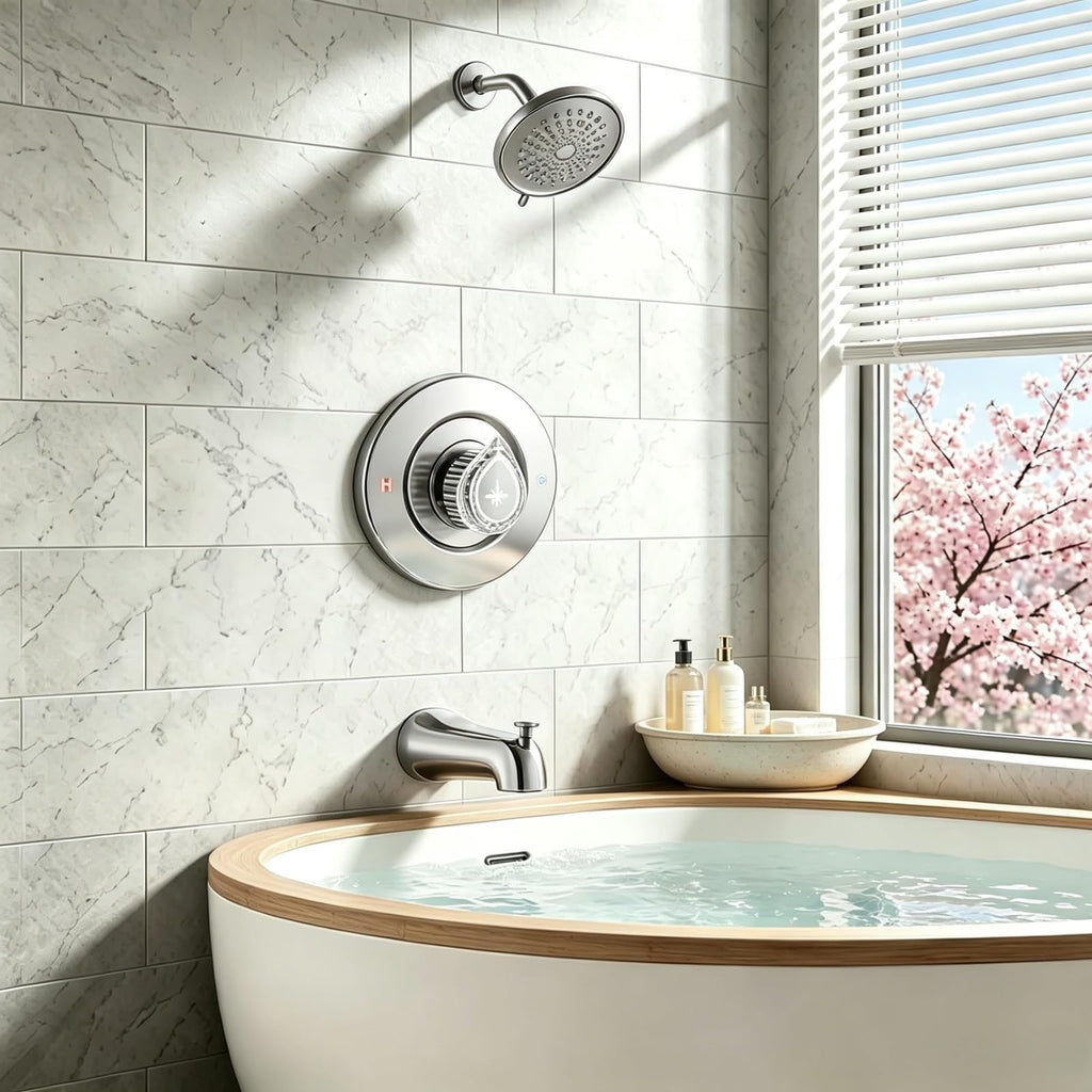 Shower Knob Trim Replacement Kit with Cover Plate