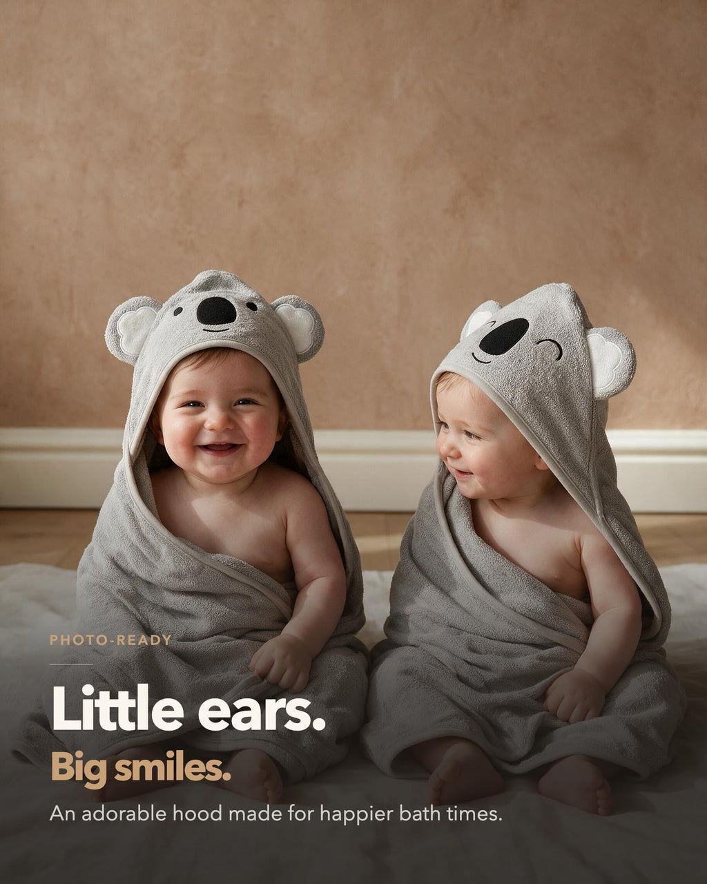 Baby Hooded Towels 2 Pack for Newborn & Toddler - Super Soft Baby Bath Towels with Hood, Highly Absorbent Viscose