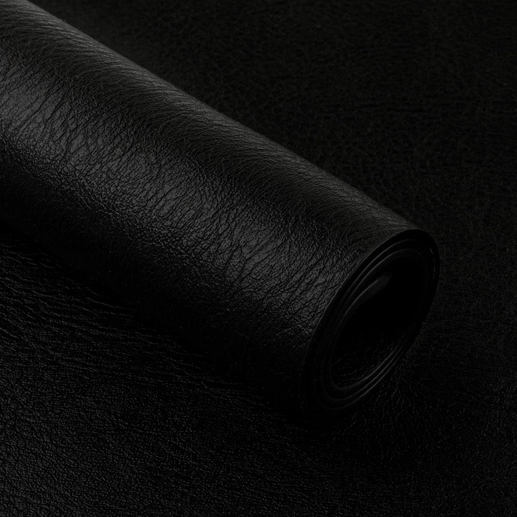 Fall Placemats Set of 6, Heat Resistant Faux Leather, Black