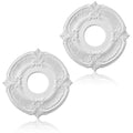 2 Pcs PU Ceiling Medallion Decorative Ceiling Fan Medallion