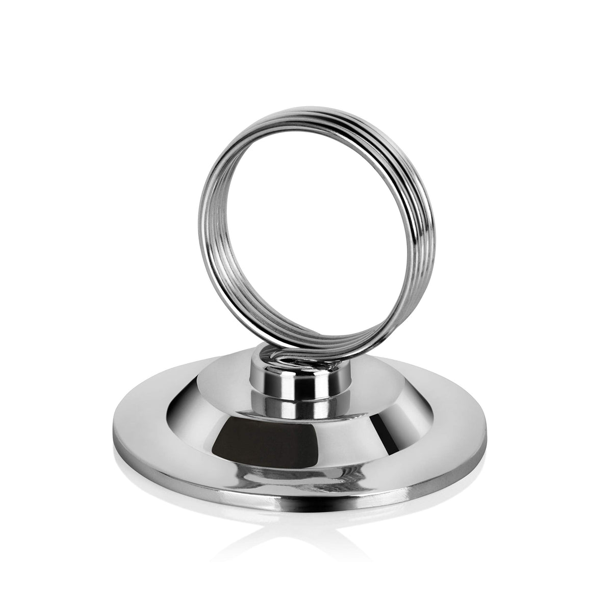 Ring-Clip Table Number Holder / Place Card Stand, 1.5 Inch, Silver, Metal, Set of 12
