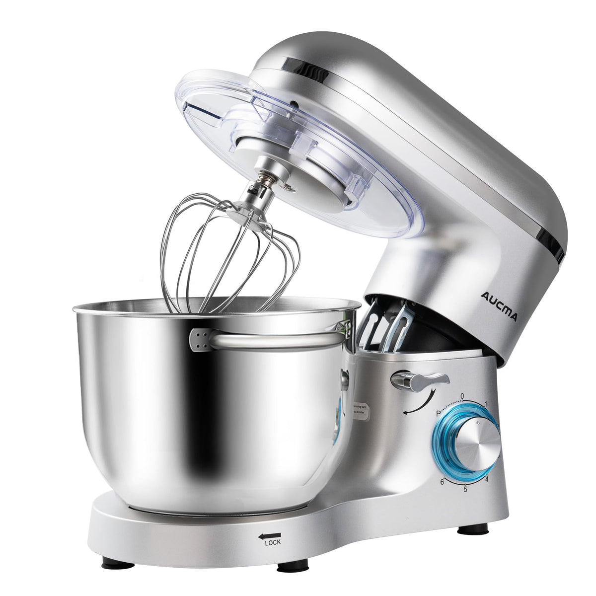 Stand Mixer,6.5-QT 660W 6-Speed Tilt-Head Food Mixer, Kitchen Electric Mixer with Dough Hook, Wire Whip & Beater