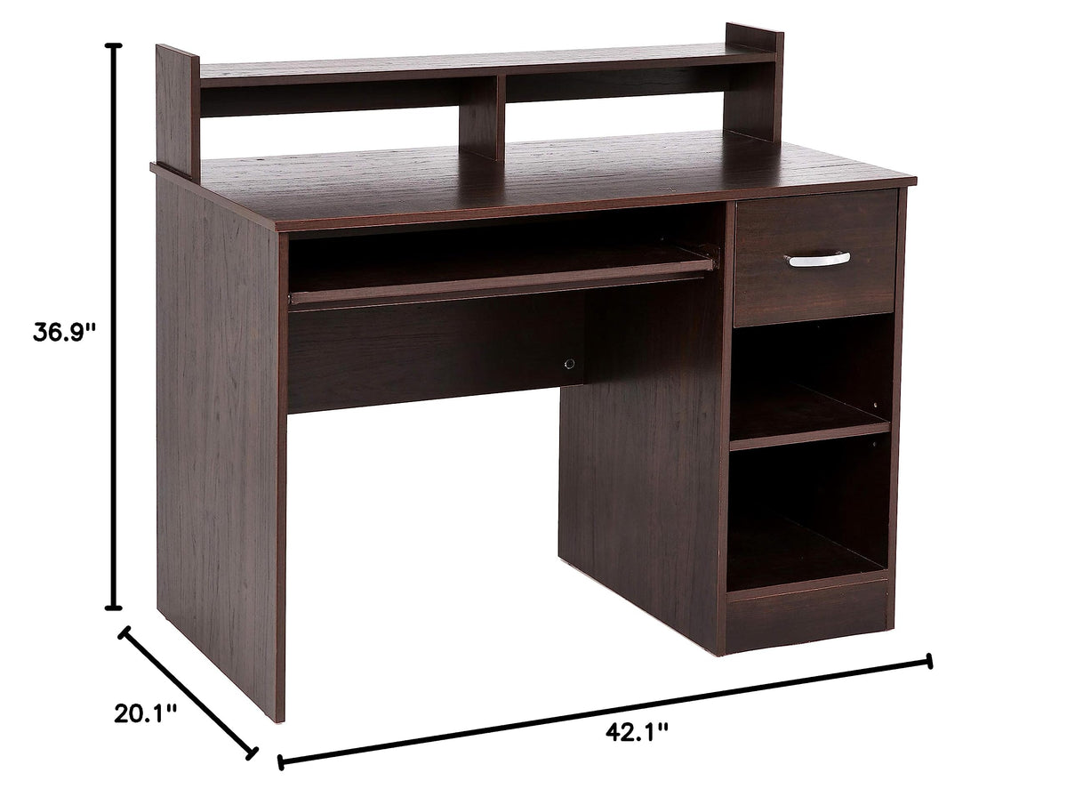 Axess Computer Keyboard Tray and Drawer Small Home Office Bedroom, Homework and School Studying Writing Desk for