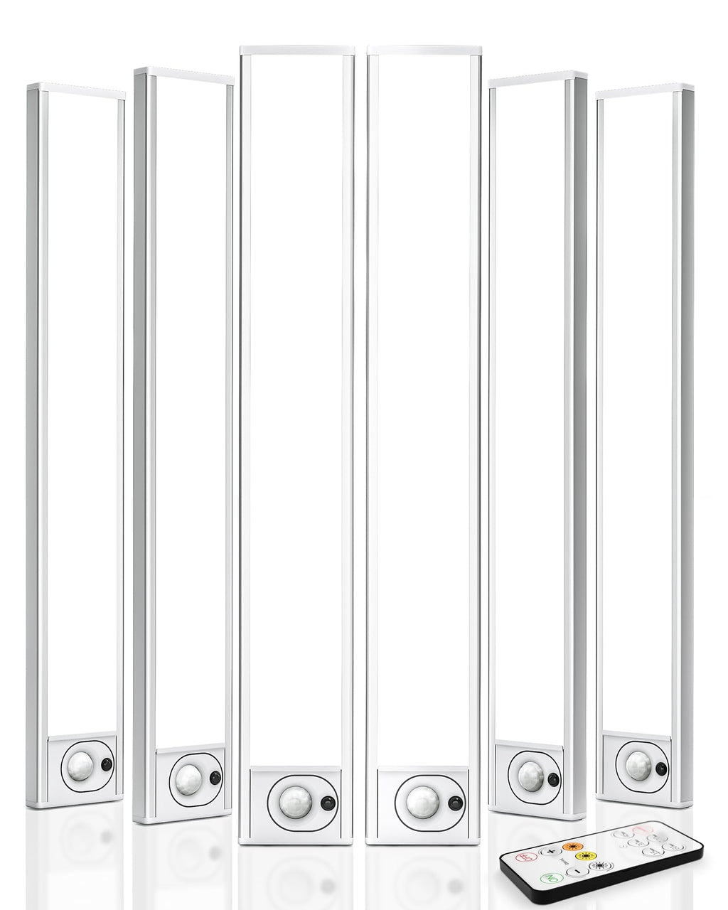 6Pack 16inch Under Cabinet Lighting, Rechargeable Motion Sensor Light Wireless Indoor, Dimmable 3 Color Temps Closet