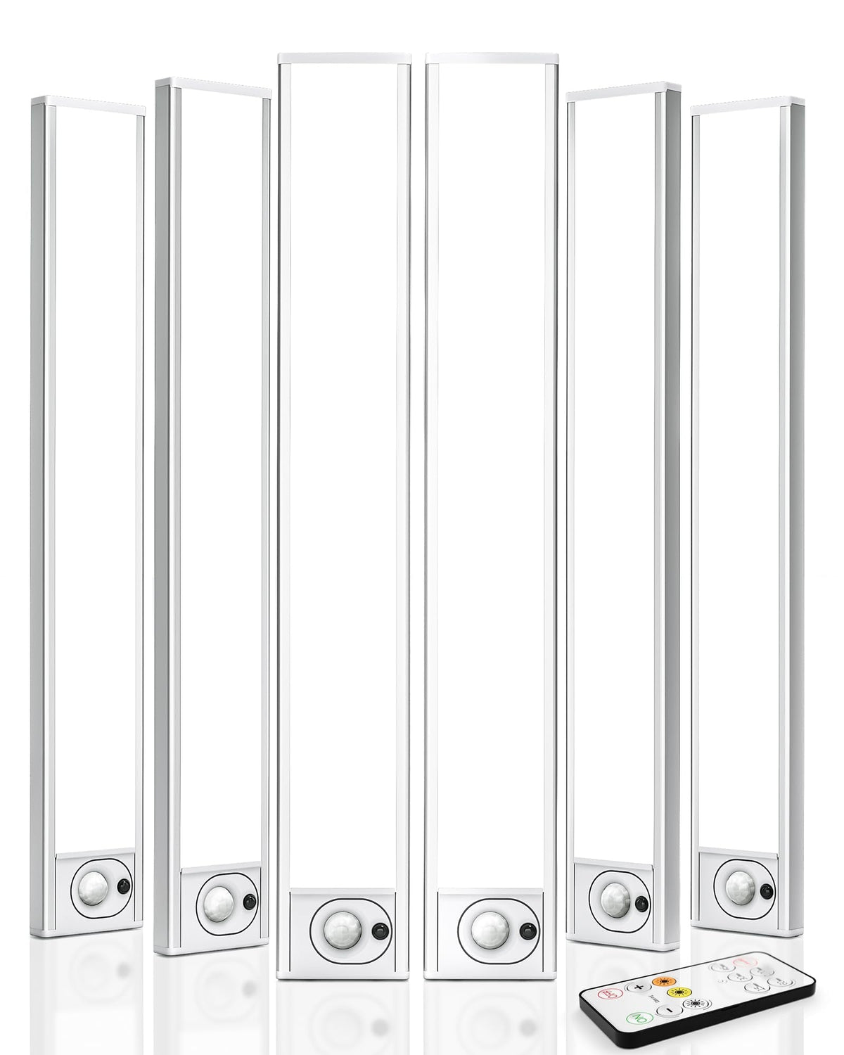 6Pack 16inch Under Cabinet Lighting, Rechargeable Motion Sensor Light Wireless Indoor, Dimmable 3 Color Temps Closet