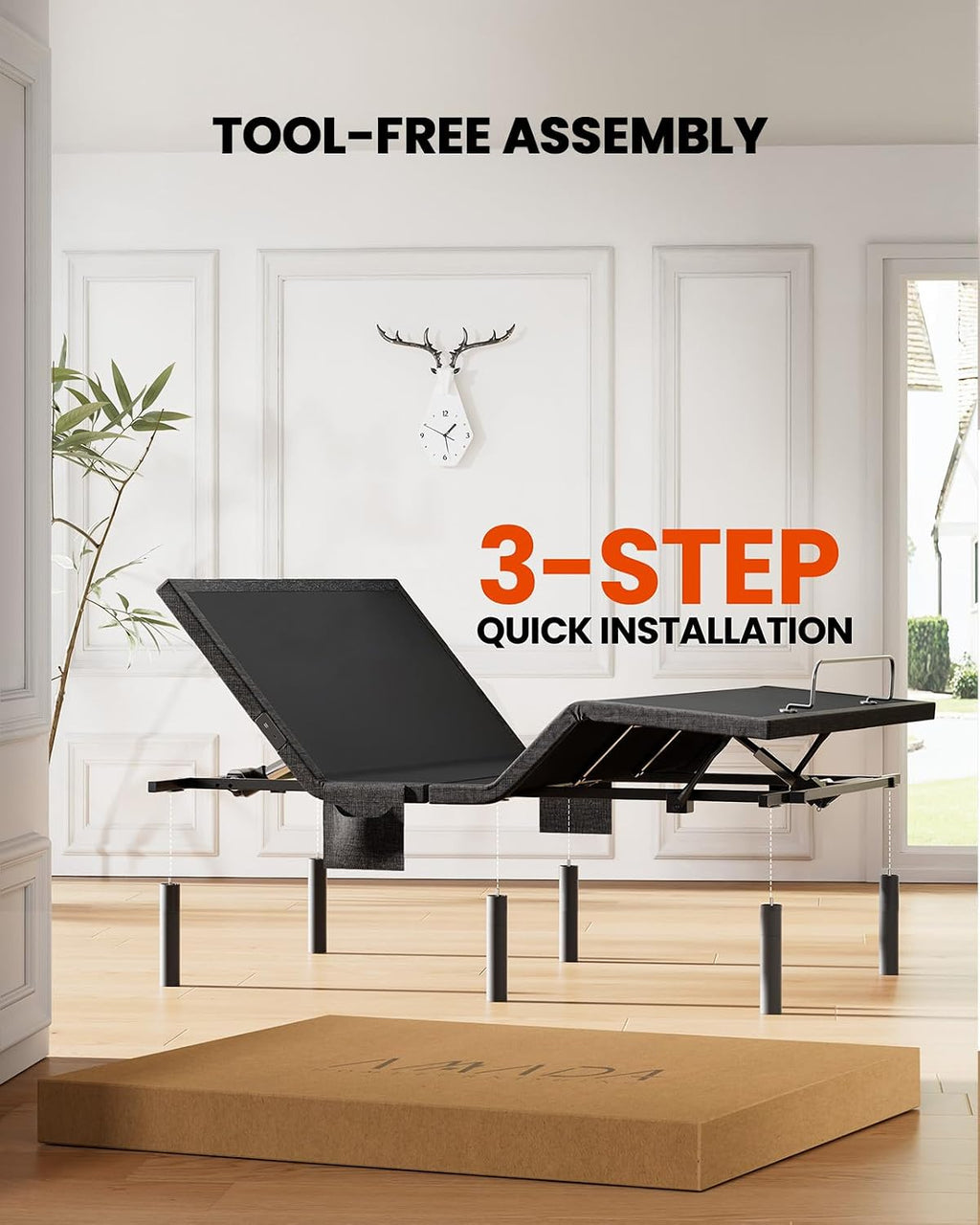 Amada Queen Adjustable Bed Frame with Massage and Zero Gravity