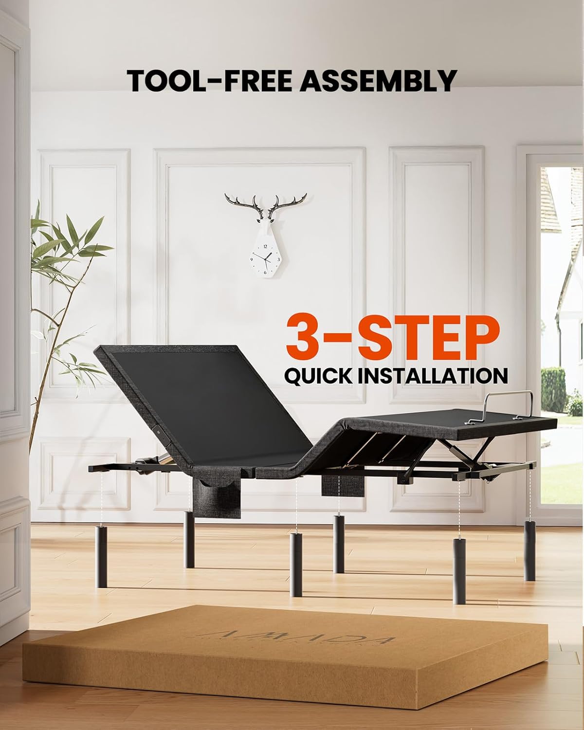 Amada Split King Adjustable Bed Frame with Massage and Zero Gravity