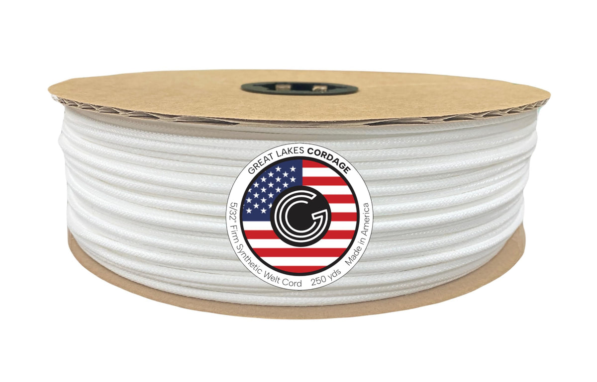 5/32" Firm Synthetic Upholstery Welt Cord, Braided (250 yds)