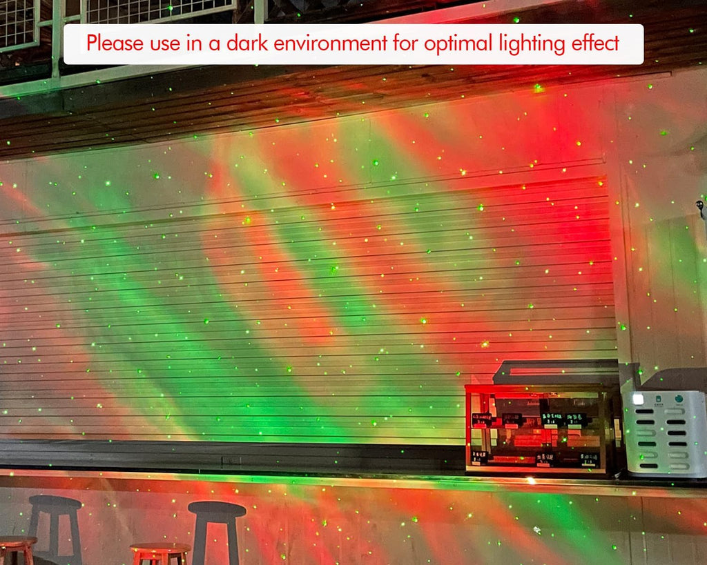 Firefly Garden Lights Star Projector Laser Christmas Lights with Colorful LED Background Light