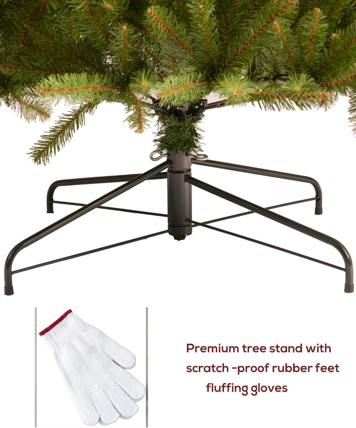 Unlit Christmas Tree Premium Artificial Spruce Christmas Tree, Hinged/Feel Real/Realistic/Full Xmas Fir Tree No