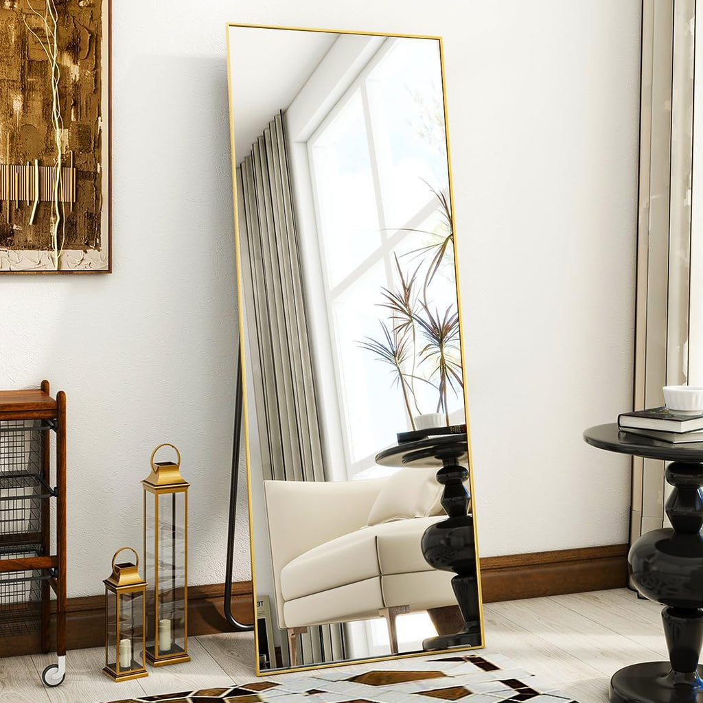 Mirror Full Length, 18" x 58" Floor Mirror with Stand