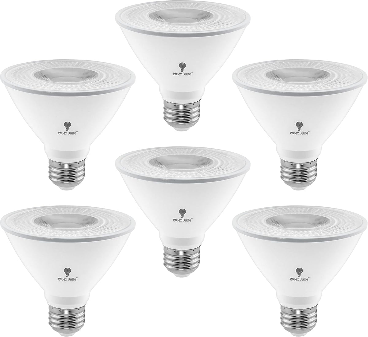 6 Pack PAR30 Short Neck LED Flood Light Bulb 10W 75 Watt Equivalent 850 Lumens Waterproof E26 3000K Warm White Super