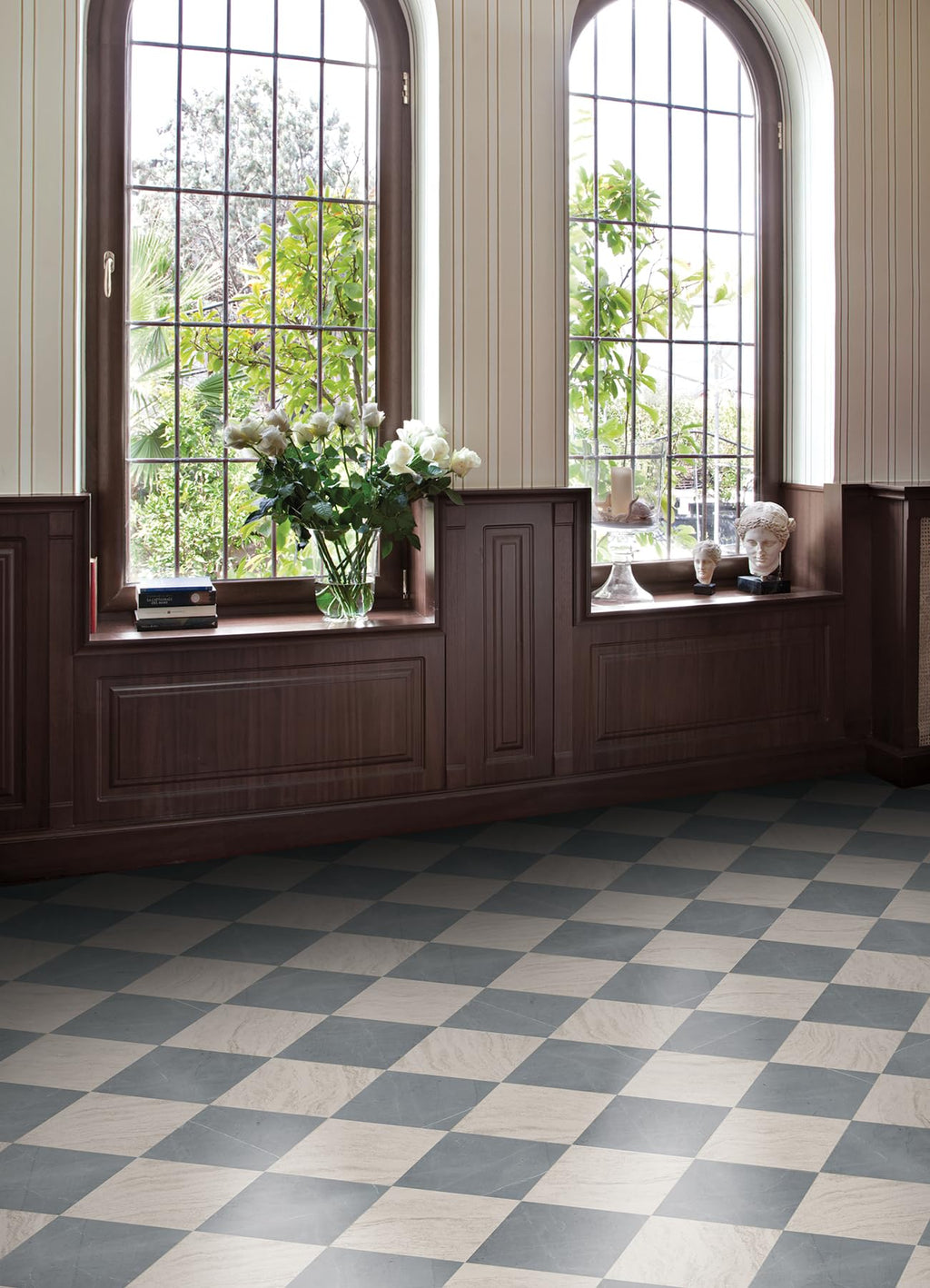 X Chris Loves Julia Bonneville Slate Peel and Stick Floor Tiles, FP6523