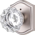 Premium Glass Door Knobs for Interior Doors, Bathroom Bedroom Door Knobs with Lock, Door Knobs Interior Brushed Nickel