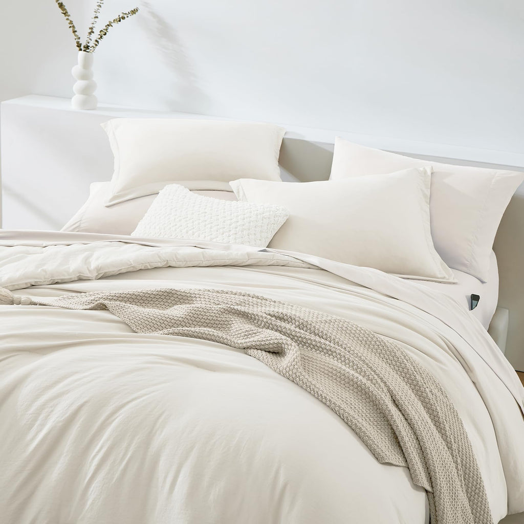 Comforter Set-7 Pieces Soft Prewashed Bed in a Bag Bedding Sets
