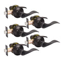 5 Pack Front Entry Door Handle Lock Set Drop Style Door Levers Keyed Entry Door Lock/Door Leverset Lockset for