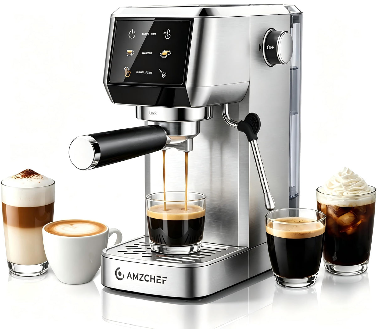 Espresso Machine, 20-Bar Pump for Lattes & Cappuccinos at Home
