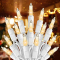 Christmas Lights, 100-Count 20ft Clear Incandescent Bulb Mini String Lights for Indoor Holiday Decor, Christmas Tree