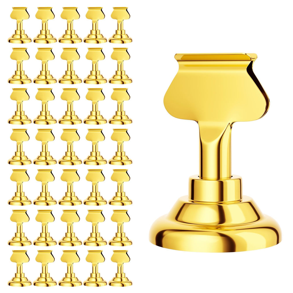 36 Pieces Table Card Holder Place Card Holders 1.7 inches Gold Steel Card Holders for Photos, Food Signs, Memo Notes