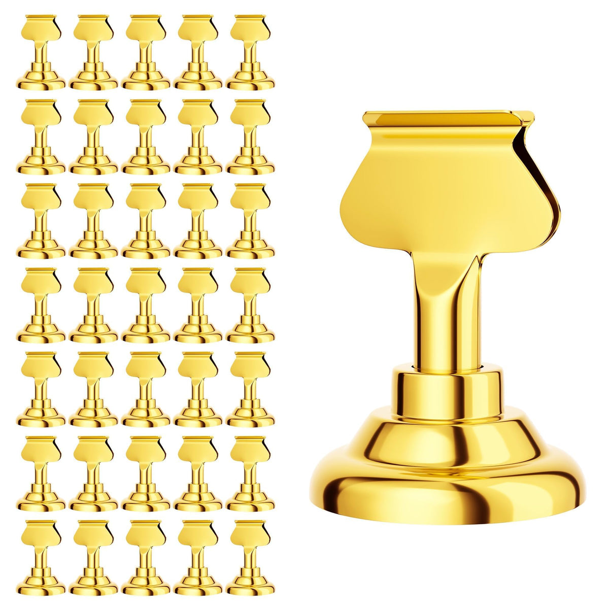 36 Pieces Table Card Holder Place Card Holders 1.7 inches Gold Steel Card Holders for Photos, Food Signs, Memo Notes