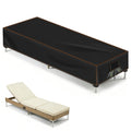Outdoor Chaise Lounge Cover, 78" L x 26" W x 12" H, Black