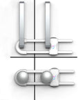 Pack of 12 - Baby Proofing Cabinet Locks Adjustable U Shaped Baby Safety Latches for Drawers, Fridge, Closet Modern