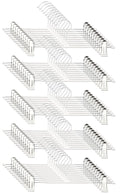 Pants Hangers with Clips, 50 Pack Heavy Duty Space Saving Pant Hangers for Closet Organizer, 12 Inch White Non Slip