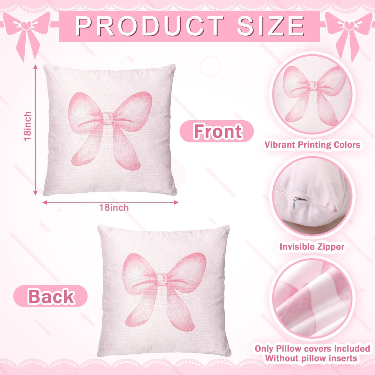 Pink Bow Baby Crib Bedding Set for Infant Standard Bed