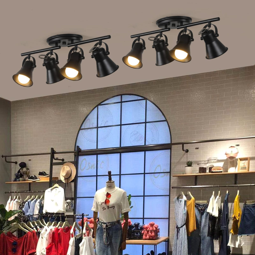 Track Lighting Kit, Directional Ceiling Light, Industrial Black Kitchen Track Lighting Fixtures Ceiling .