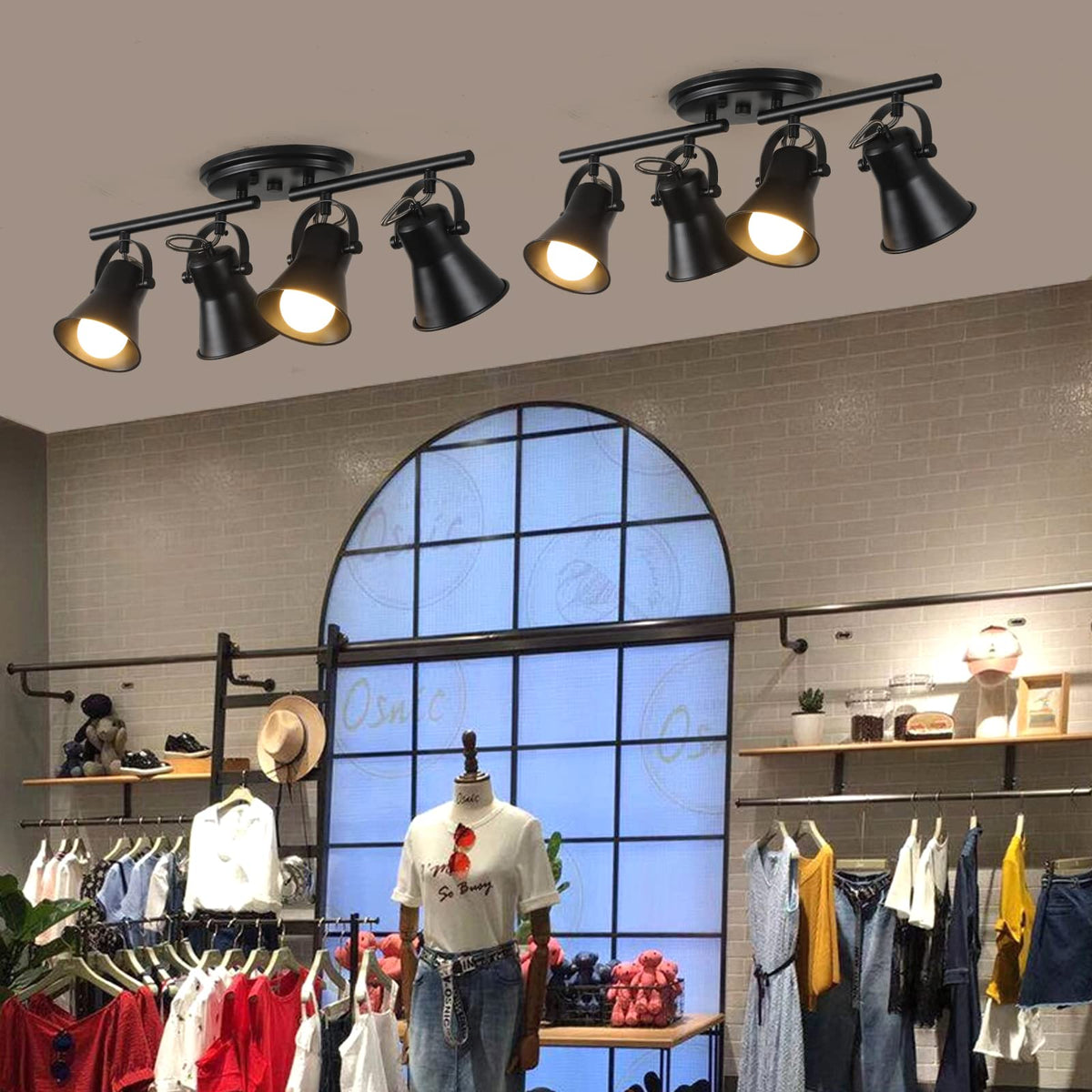 Track Lighting Kit, Directional Ceiling Light, Industrial Black Kitchen Track Lighting Fixtures Ceiling .