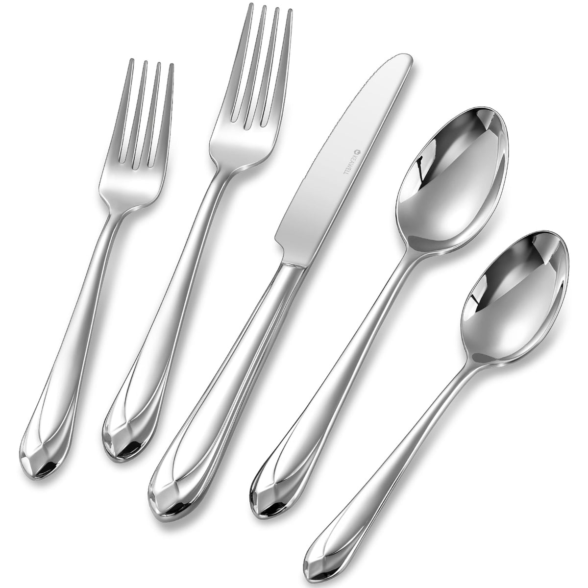 Premium Astra 20/45/65-Piece Silverware Set (20, Silver)