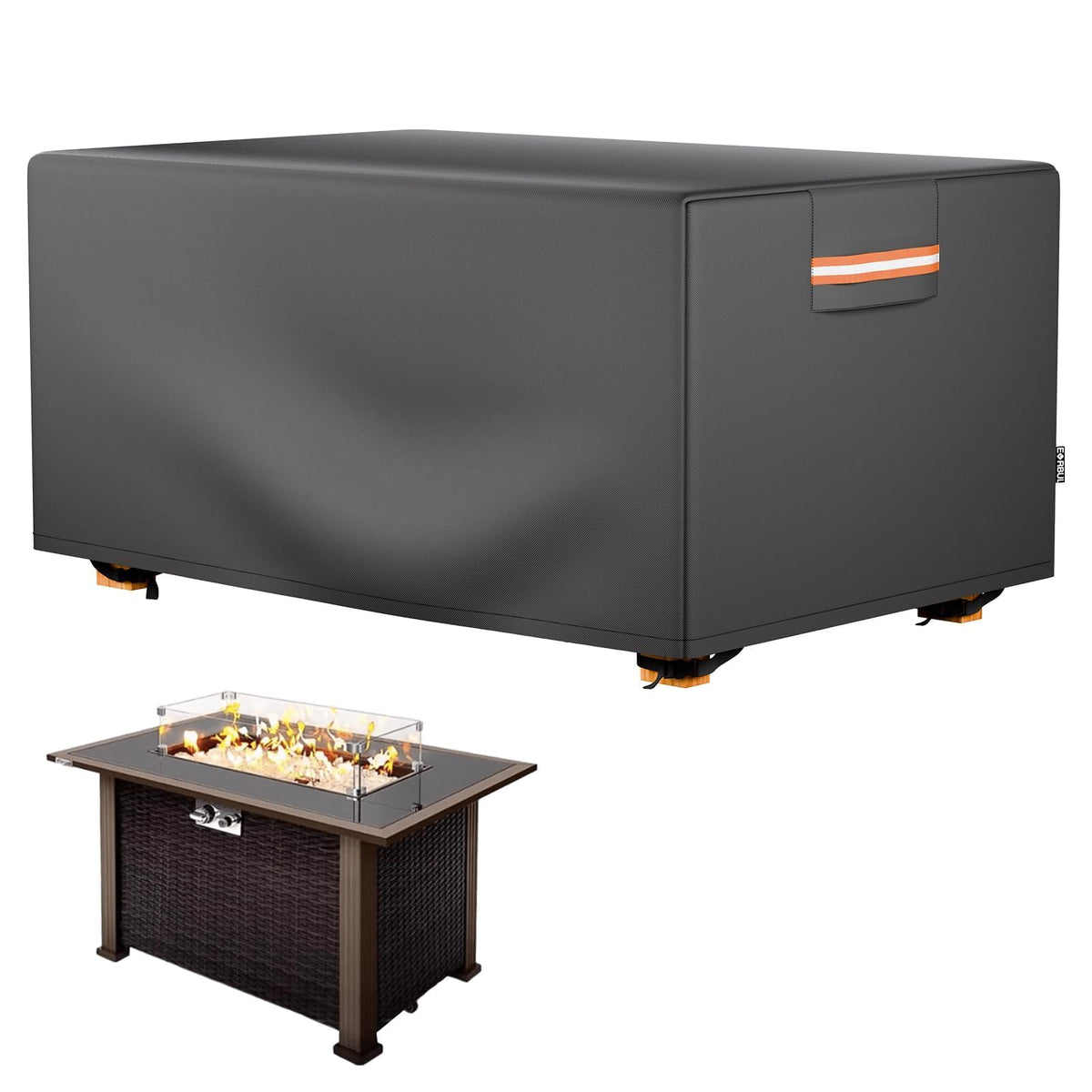 Rectangular Gas Fire Pit Table Cover, 52*34*24 In