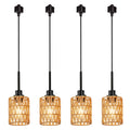 4 Packs H-Type Track Hanging Light Black Ceiling Track Lighting