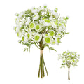 60 Heads Green Faux Ranunculus Flowers 2 Bouquets Small Fake Peonies Flowers 12.6" Artificial Ranunculus Mini