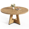 Inspired Saarinen Style Round Dining Table for 4-6 People, 47 Inches Dining Room Table with Wooden Pedestal Base, Modern Dinner Table, Circle