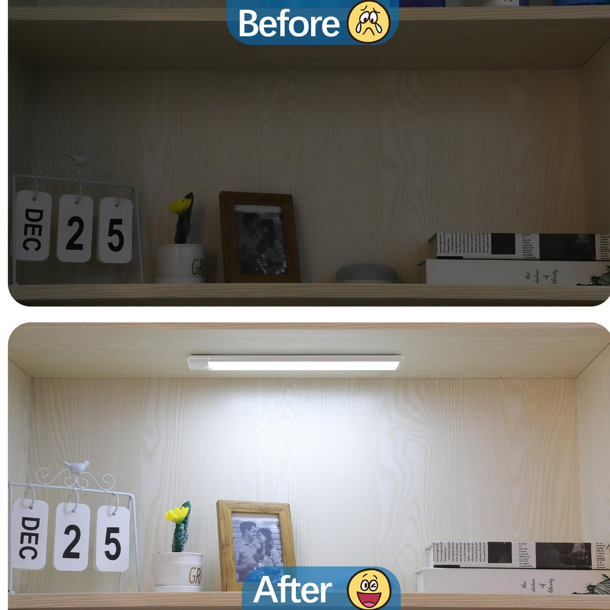 11.8 inch Motion Sensor Under Cabinet Light, 5-Pack, Cool White