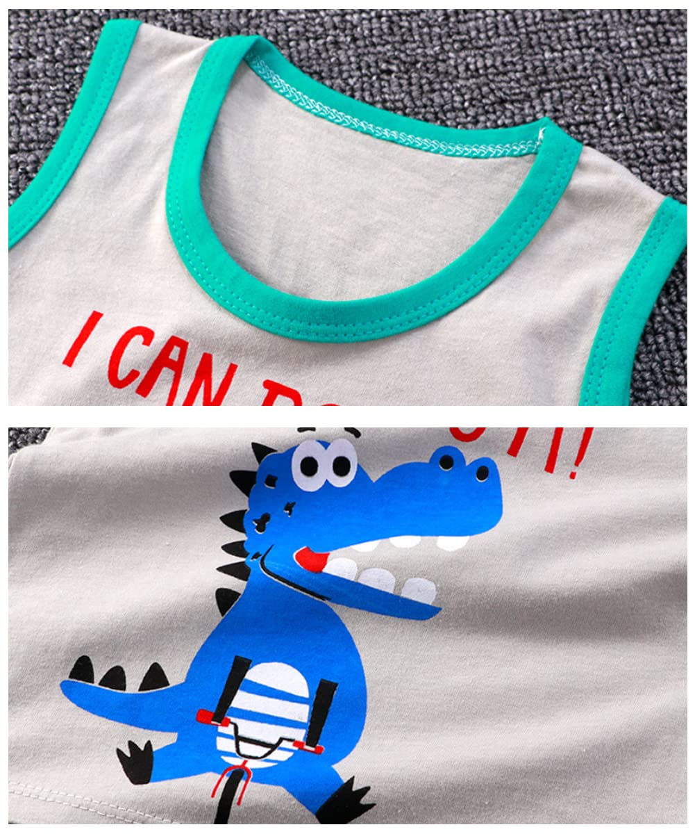 Toddler Boys Tank Tops and Shorts Set Summer Outfits