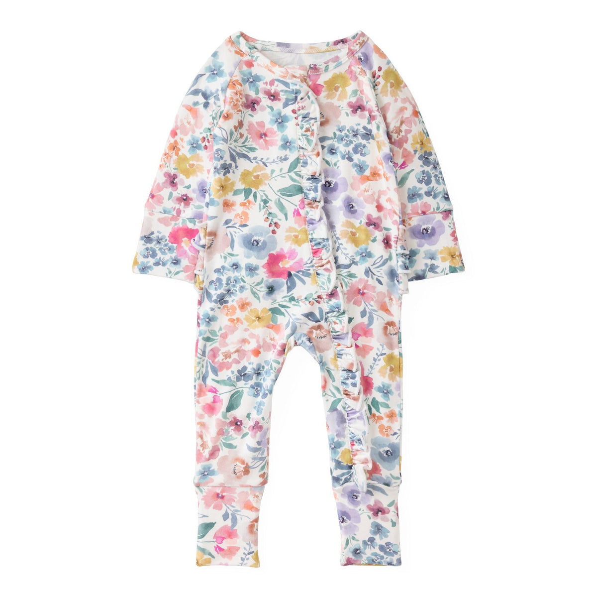 Ruffle Zippy, Newborn Pajamas, Viscose from Bamboo Baby Pajamas, Girls Preemie Newborn Sleepers, Way Zipper, Tiny