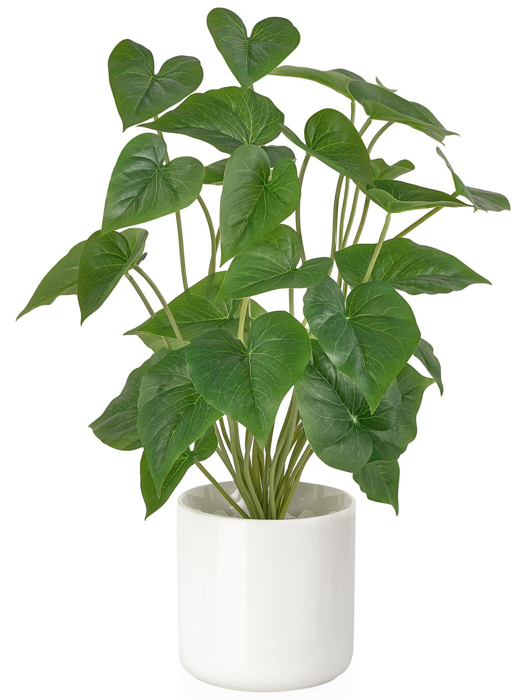 Fake Plants in Ceramic Pot, 17" Potted Artificial Plants Home Decor