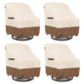 Swivel Patio Chair Cover 4 Pack, 600D Waterproof Heavy Duty Outdoor Chair Cover(30 W x 34 D x 36 H inches), Patio