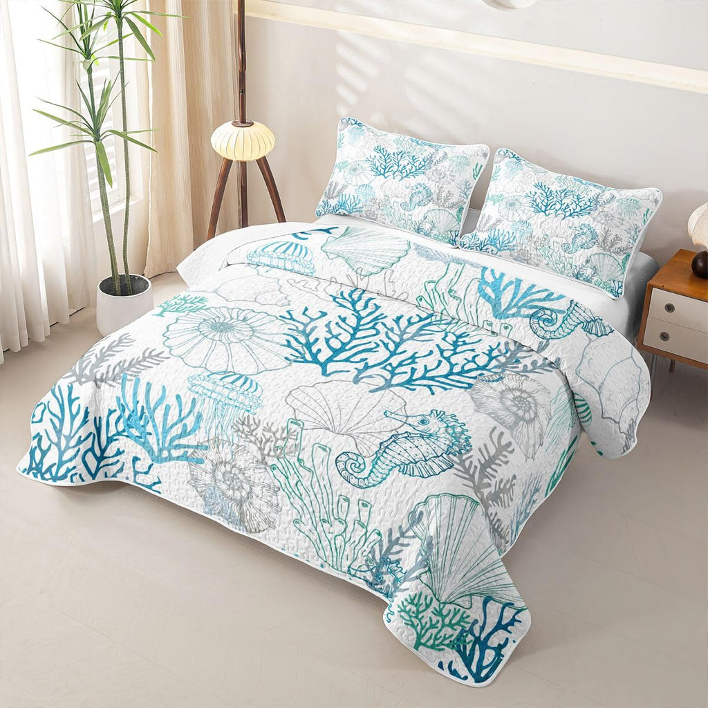 Coastal Quilts for Queen Bed