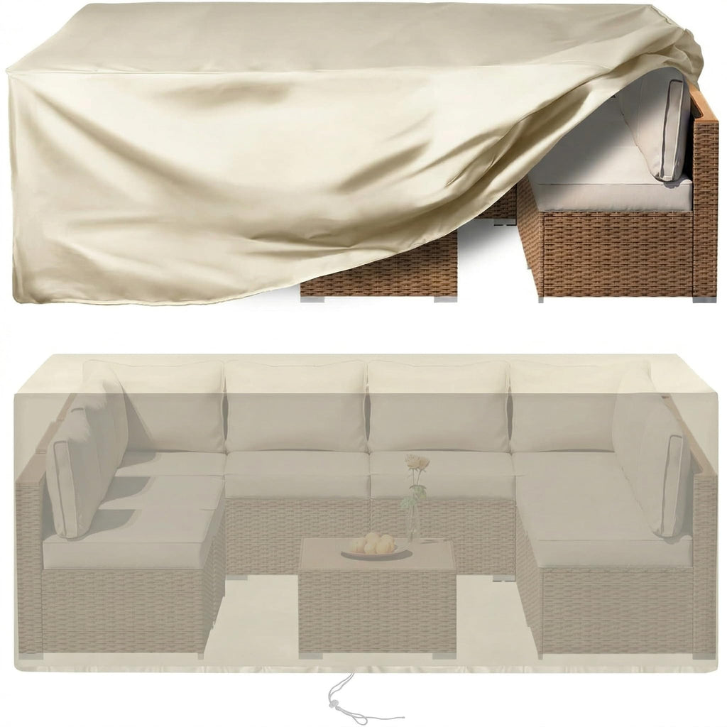 Outdoor Furniture Covers, Custom Size 84"(L) x 48"(W) x 34"(H) Rectangular Patio Table and Chair Waterproof Covers