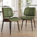 Dining Chairs Set of 2, Mid Century Modern Dining Room Chair, Upholstered Faux Leather Kitchen Chairs with Thick