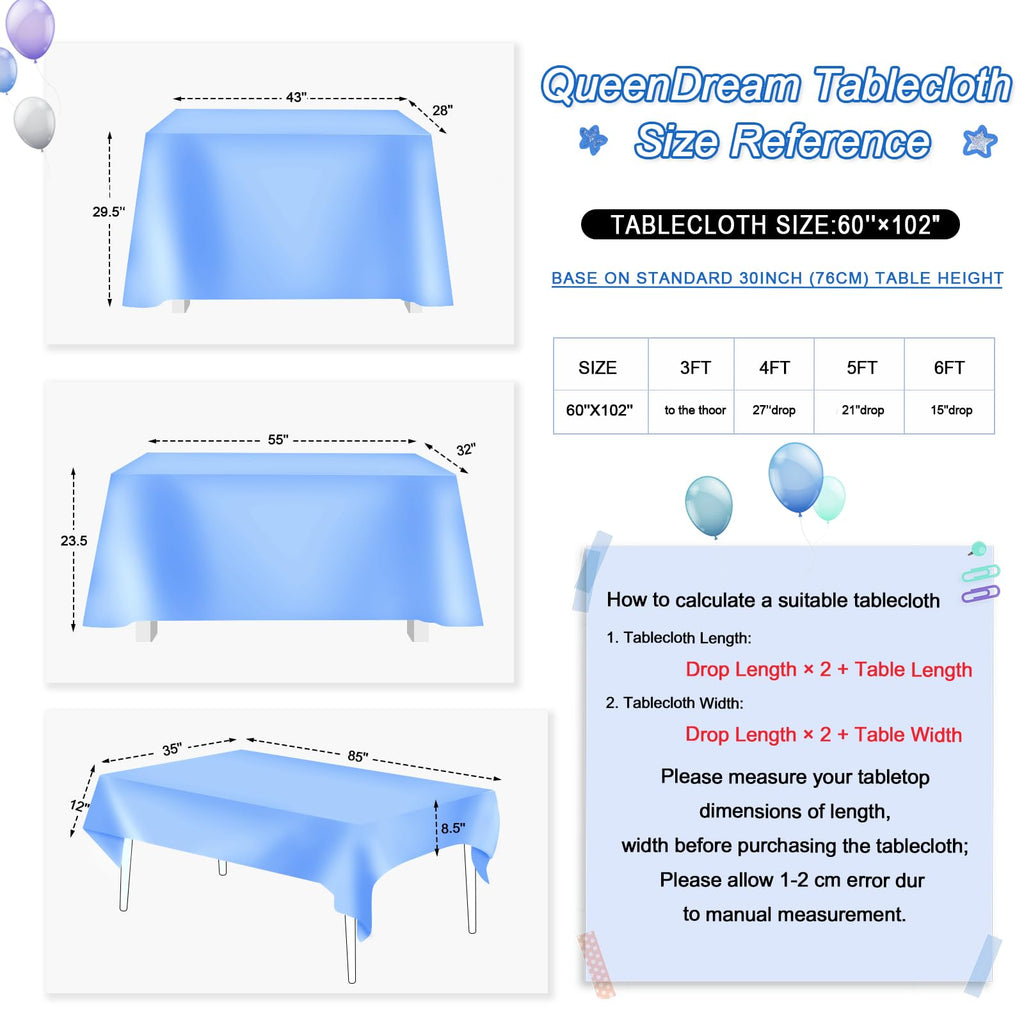 Sequin Tablecloth Royal Blue Party Decor 60x102 Inch Glitter Table Cover