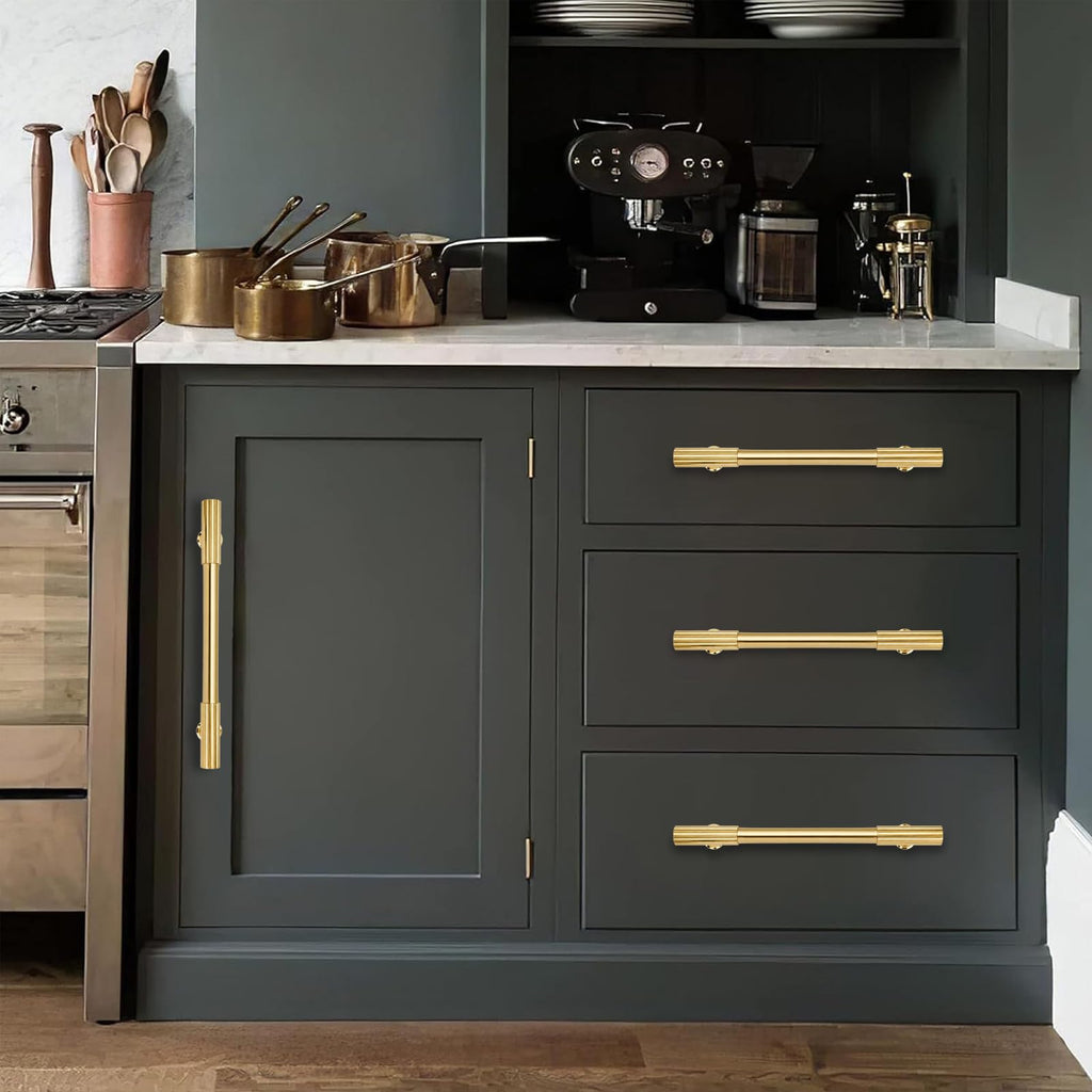18 Inch Unlacquered Brass Appliance Pulls Embossed Solid Brass Vertical Grip Cabinet Pulls 100% Brass Bathroom