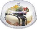Kate - 12-Inch Acrylic Cake Plate with Dome, Plastic Cake Stand with Cover, Serving Platter with Lid, BPA-Free