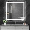 36x36 LED Bathroom Mirror, Shatterproof Mirror with Light