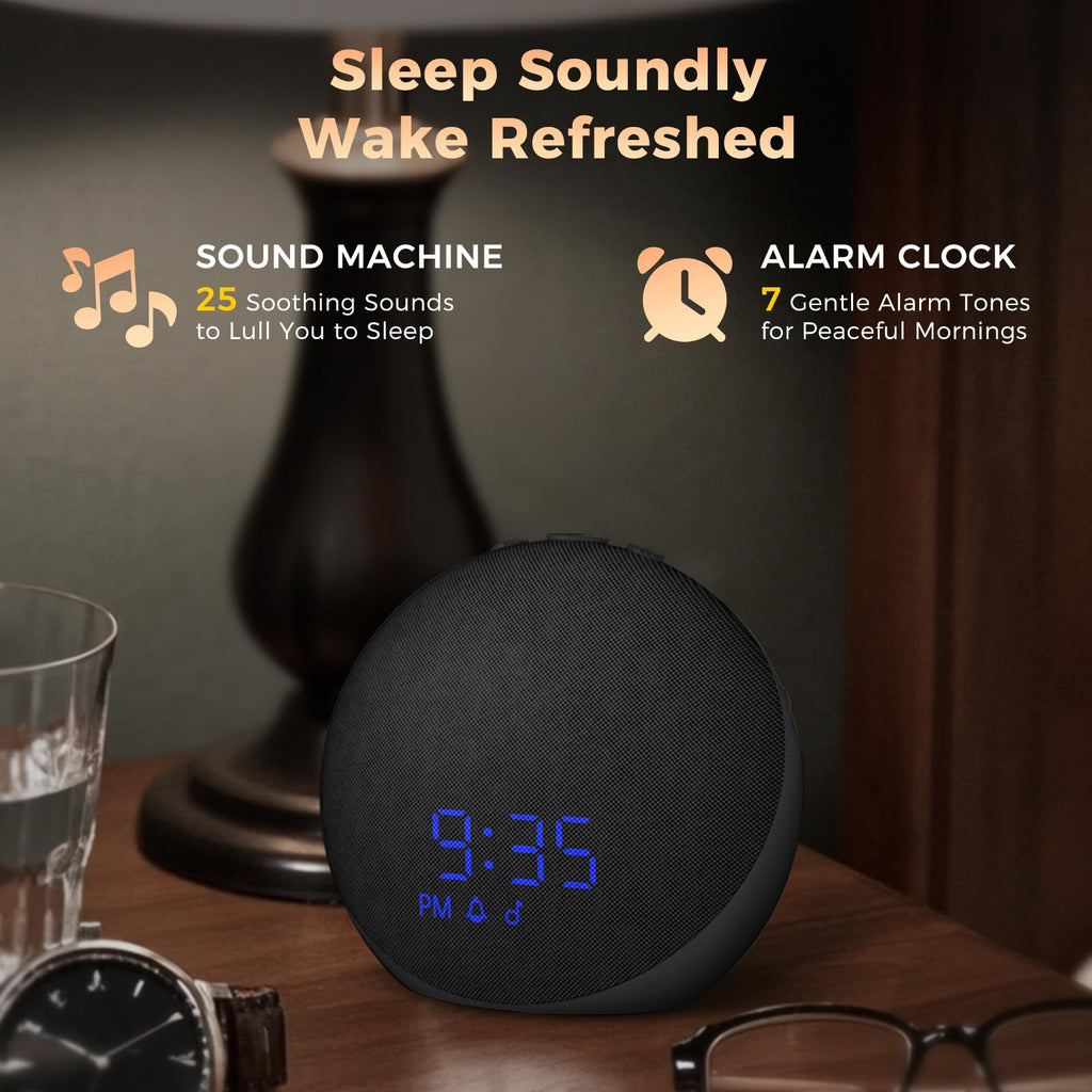 Sound Machine Alarm Clock : 25 Natural Sleep Sounds