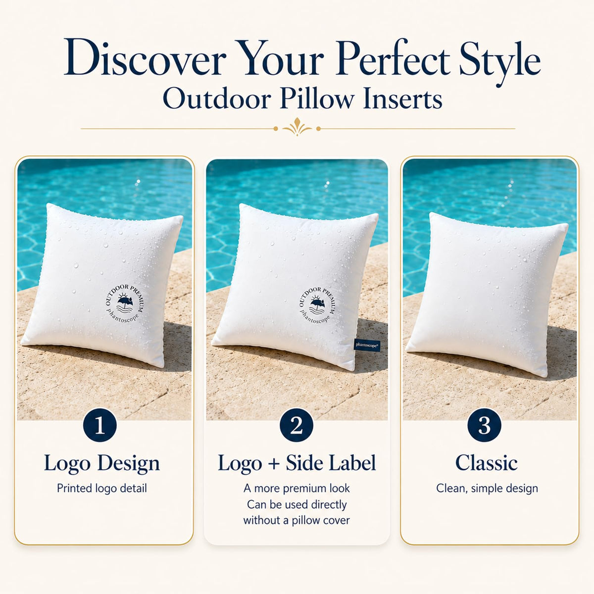 12x20 Outdoor Pillow Inserts, Waterproof Lumbar Pillows 2-Pack